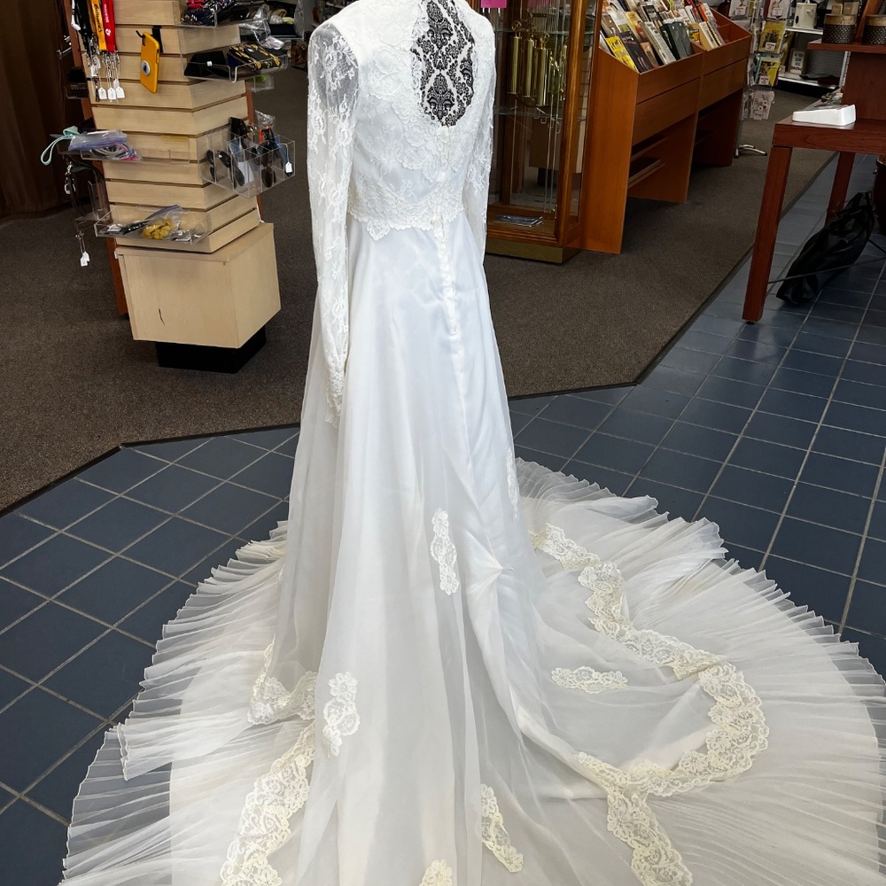 Vintage Wedding Dress with matching Vail